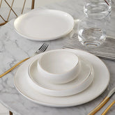 Karaca Stream Bone China Hole Gold 24-teiliges Tafelservice für 6 Personen, Mehrfarbig